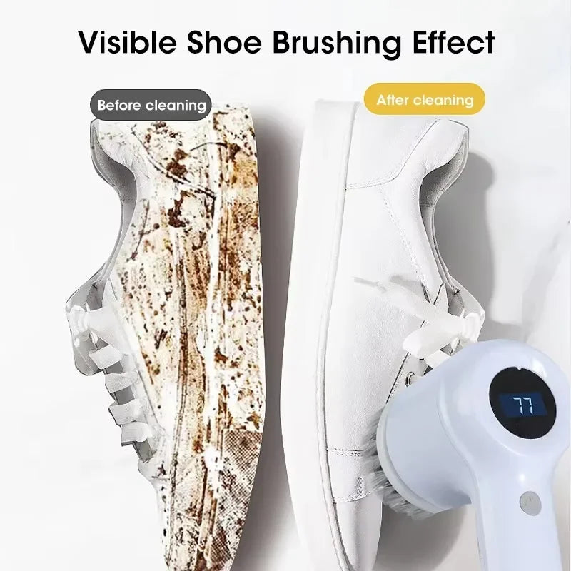 New Cordless Spin Scrubber Electric Rechargeable 5 in 1 Brush Heads for Bathroom Kitchen Tile Grout Shower Car Deep Clean